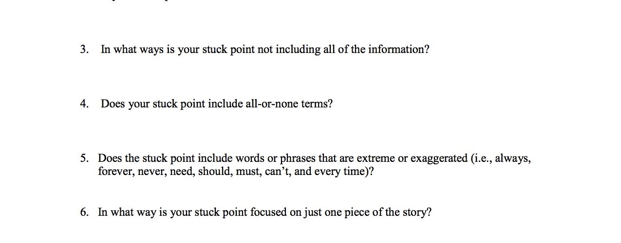 Challenging Questions Worksheet – Sessions With Dr. Matt